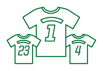 Line art of jerseys.